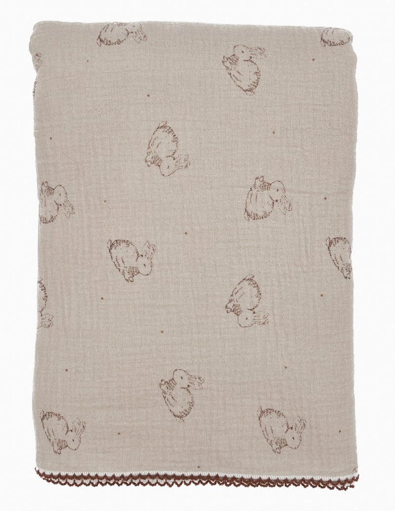 Mr. Rabbit Extra Large Muslin Blanket