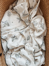 Forget Me Not Extra Large Muslin Blanket
