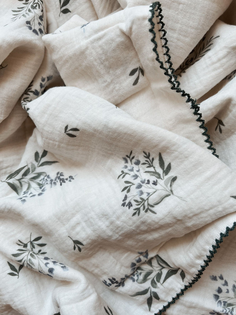 Forget Me Not Extra Large Muslin Blanket