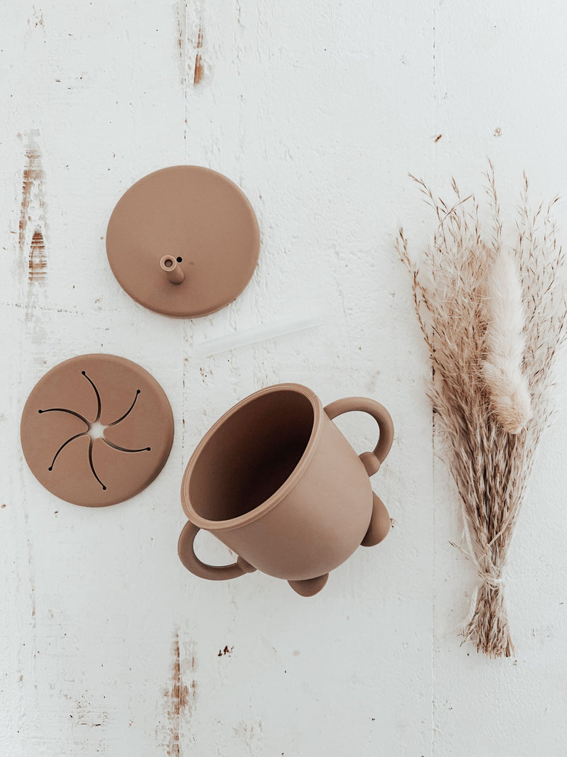 Clay Brown Sip & Snack Cup