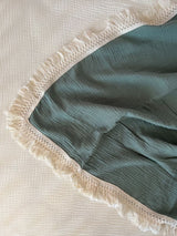 Sage Fringe Swaddle